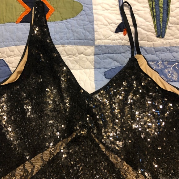 NWT-Sequin Lace Cami Shift Dress - Picture 5 of 8